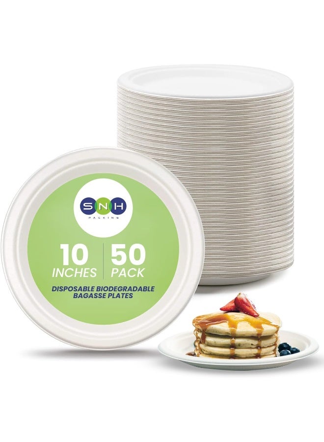 SNH Packing طبق بيولوجي قابل للتحلل من باجاس SNH Packing صديق للبيئة 10 بوصة للاستخدام مرة واحدة - Image 1